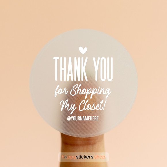 Thank You For Shopping My Closet! Stickers & Labels with your custom name - Picture 10 of 16